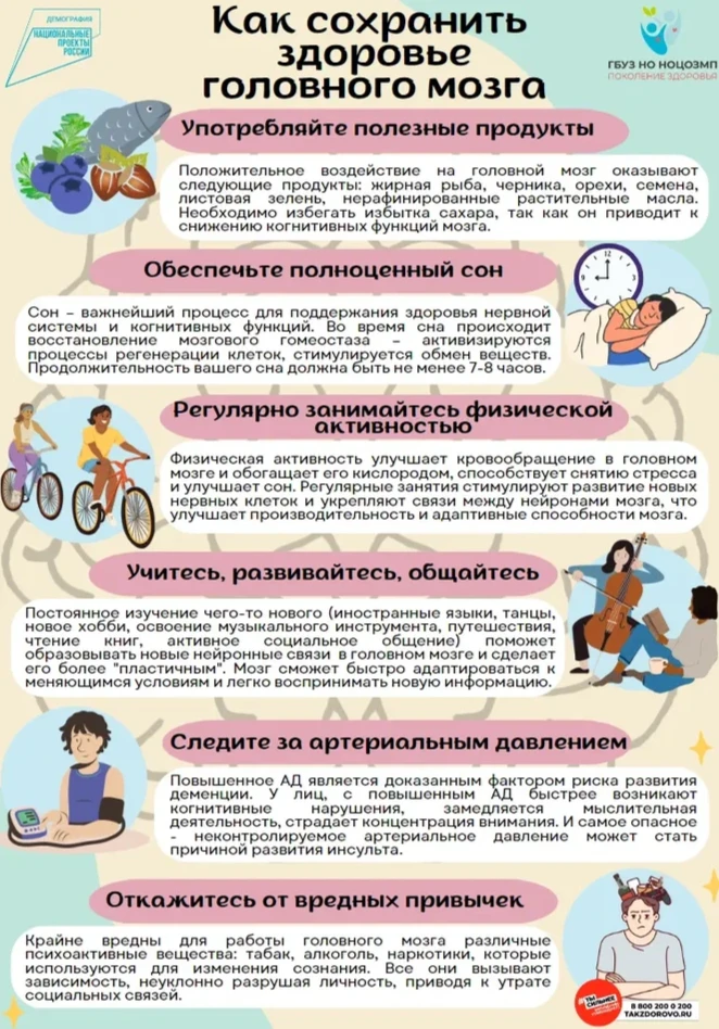 Как сохранить остроту ума: 7 принципов заботы о мозге